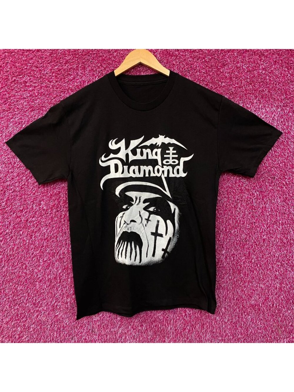 King Diamond Puppet Master Face Graphic T-Shirt Medium